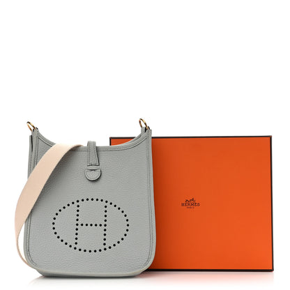 Hermes Taurillon Clemence Amazone Evelyne TPM Bleu Pale Nata 11 of 11