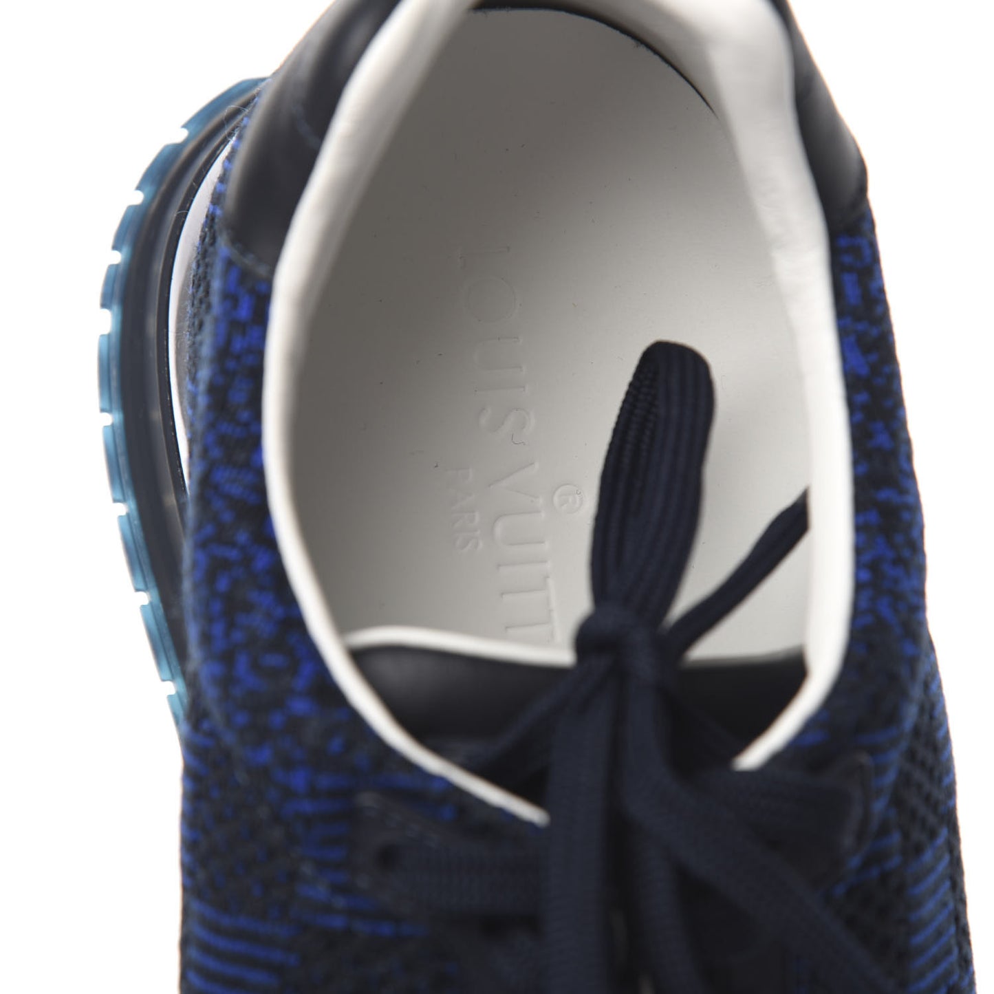 Calfskin Damier Run Away Sneakers 9 Pacific Blue