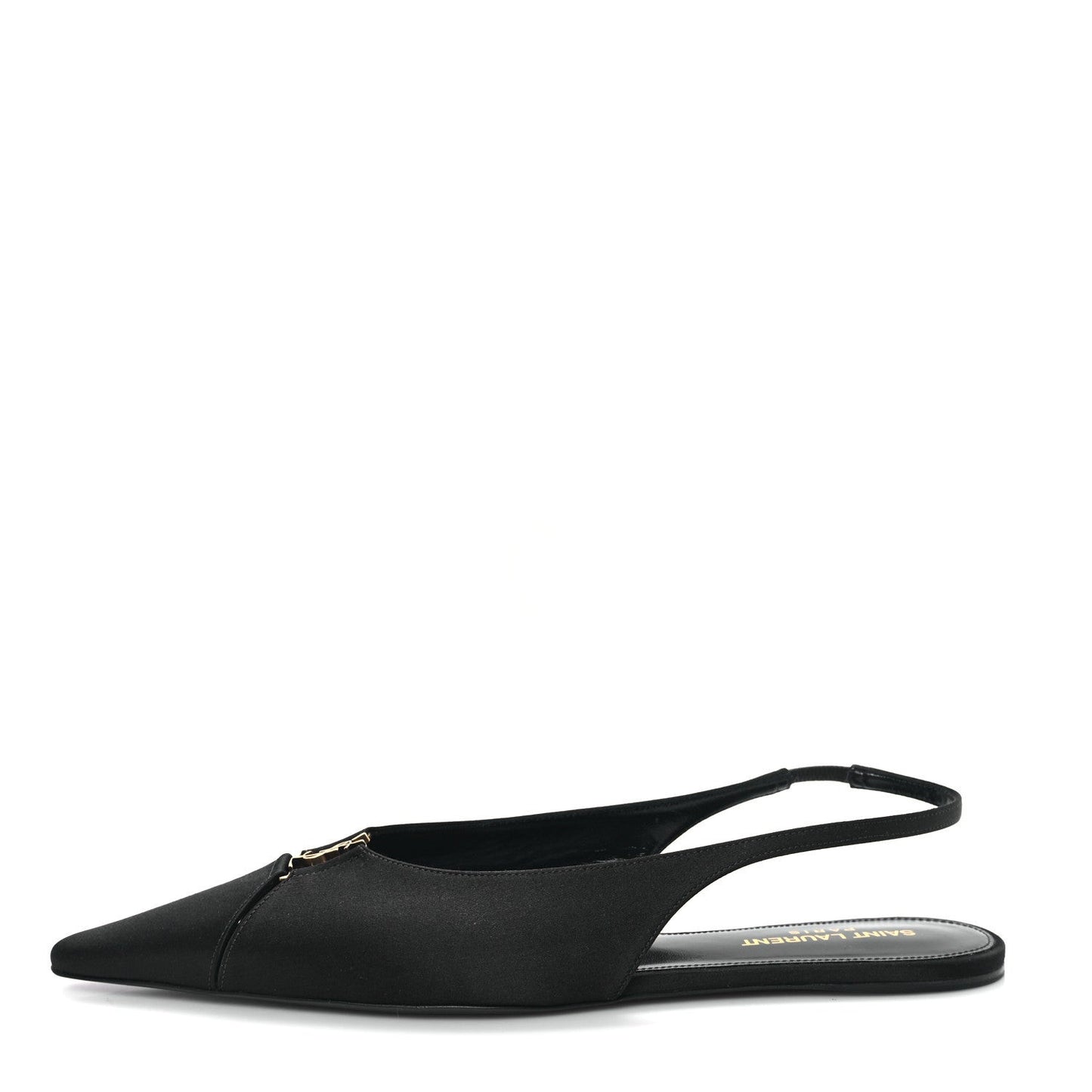 Raso Nappa Babylone 00 Slingback Flats 38 Black