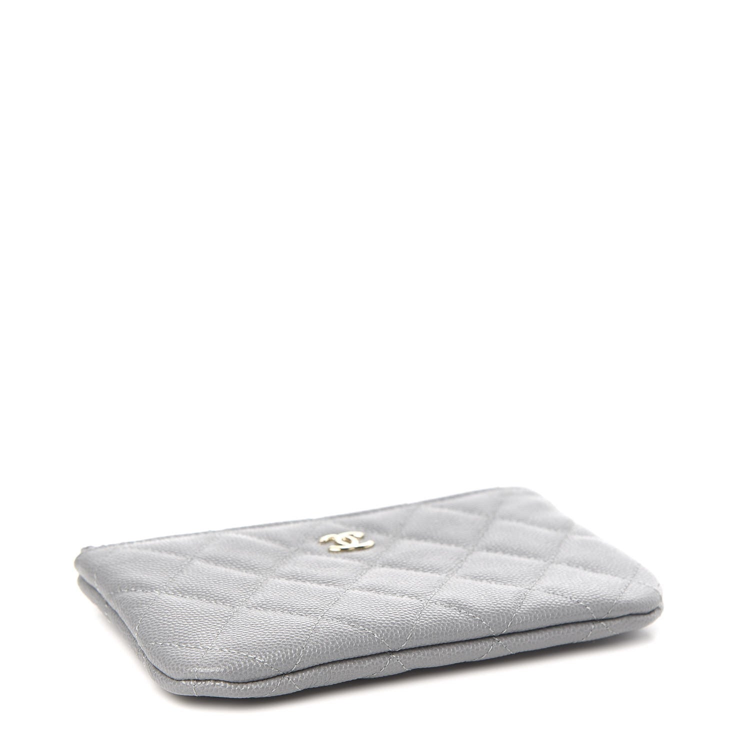 Chanel Caviar Quilted Small Cosmetic Case Grey 4 of 7