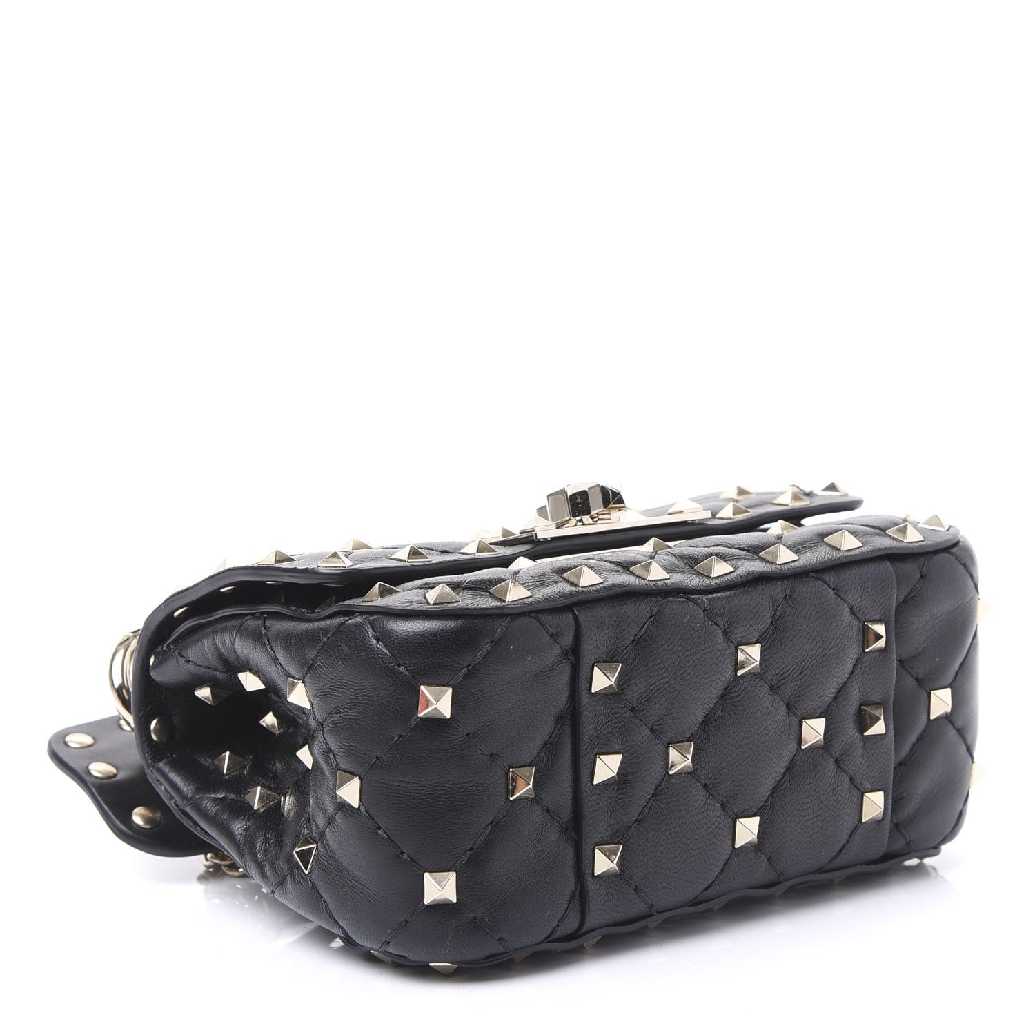 Valentino Garavani Nappa Micro Rockstud Spike Shoulder Bag Black 4 of 8