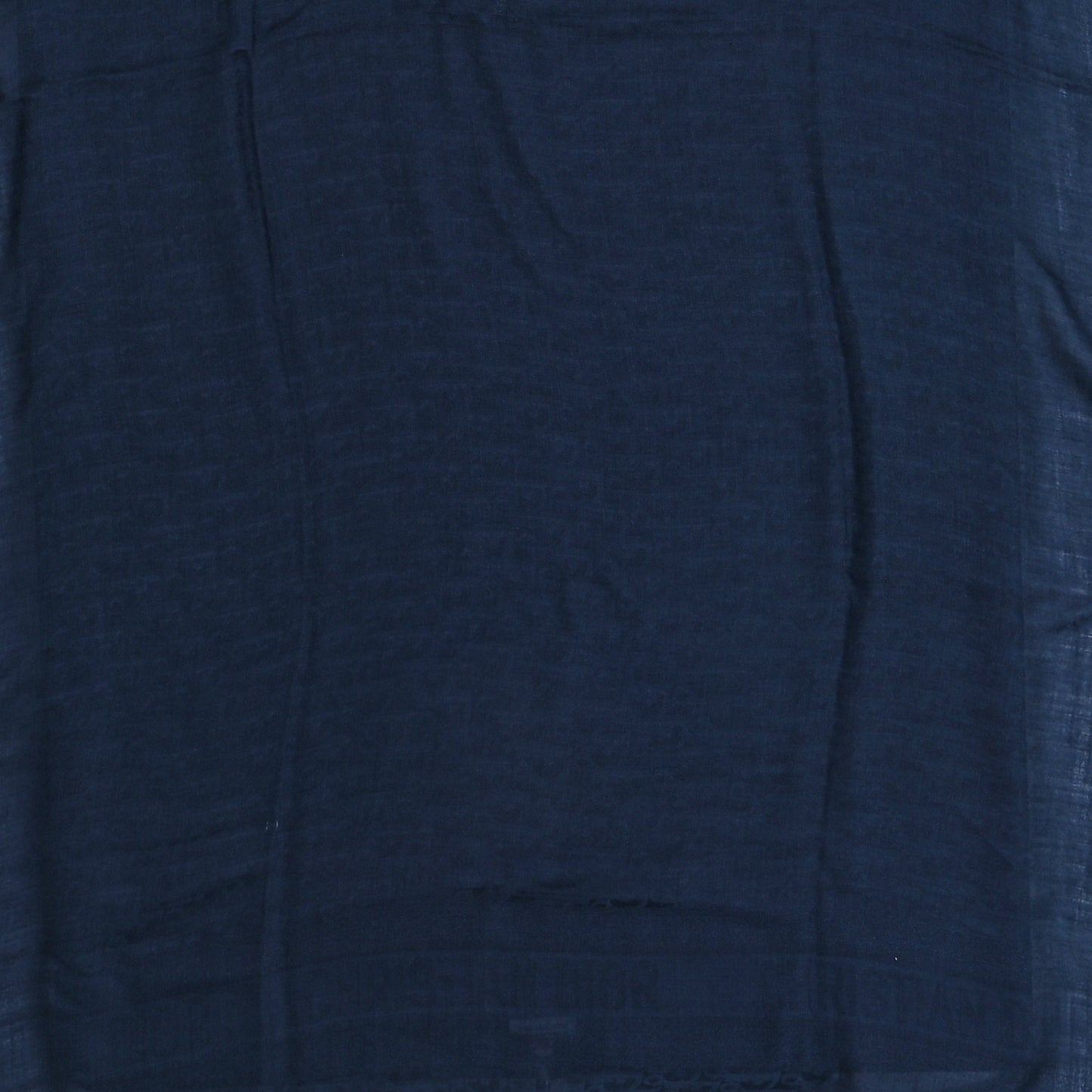 Wool Silk Cashmere Oblique Shawl Blue