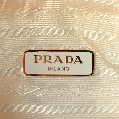 Prada Yarn Raffia Effect Crochet Re-Edition 2005 Shoulder Bag White 5 of 8