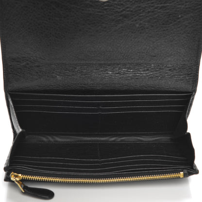 Balenciaga Agneau Giant 12 Gold Hardware Money Wallet Black 5 of 7