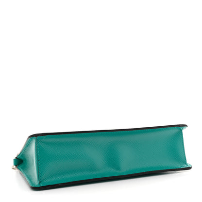 Prada Saffiano Vernice Chain Crossbody Bag Assenzio 4 of 11