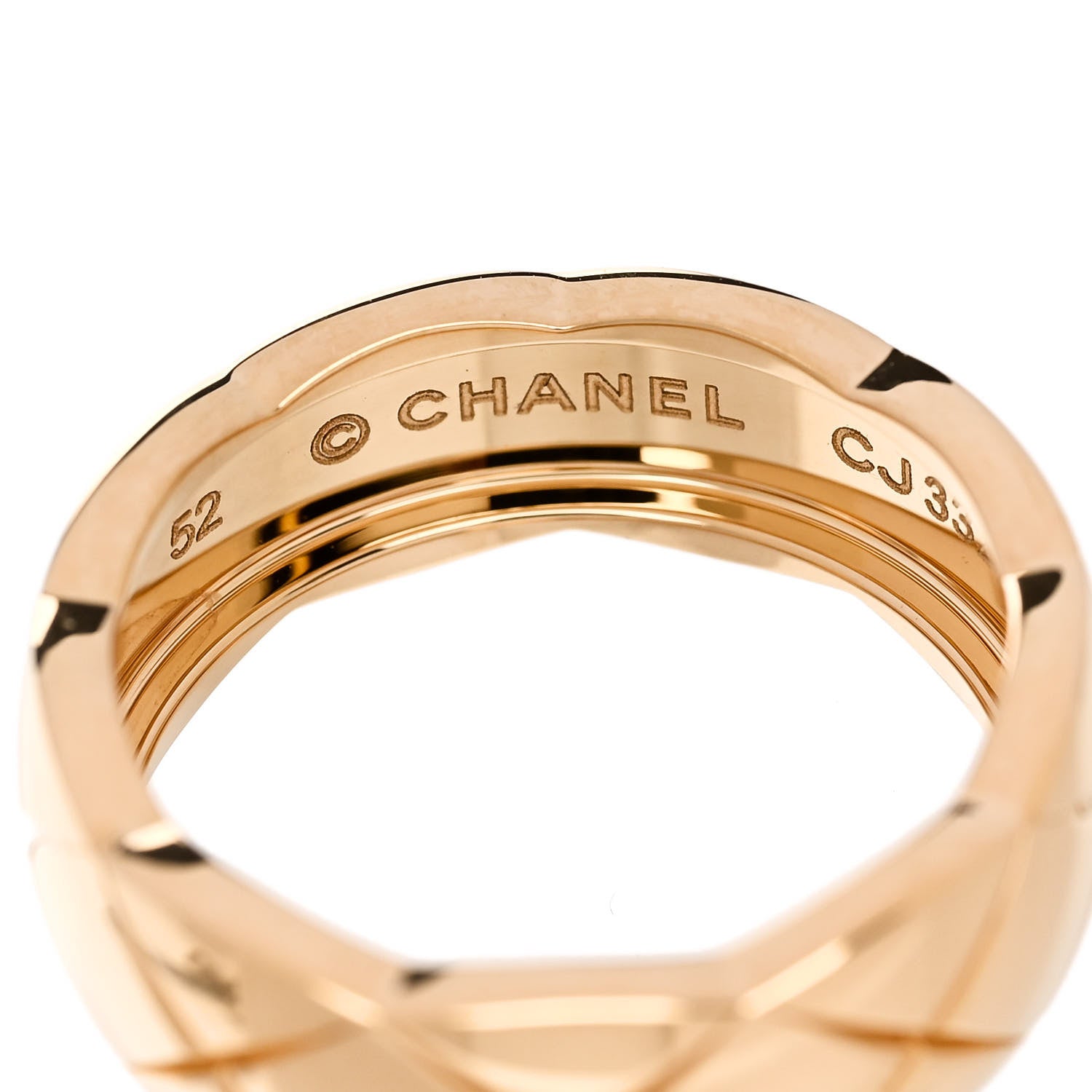 Chanel 18K Yellow Gold Small Coco Crush Ring 52 6 4 of 6