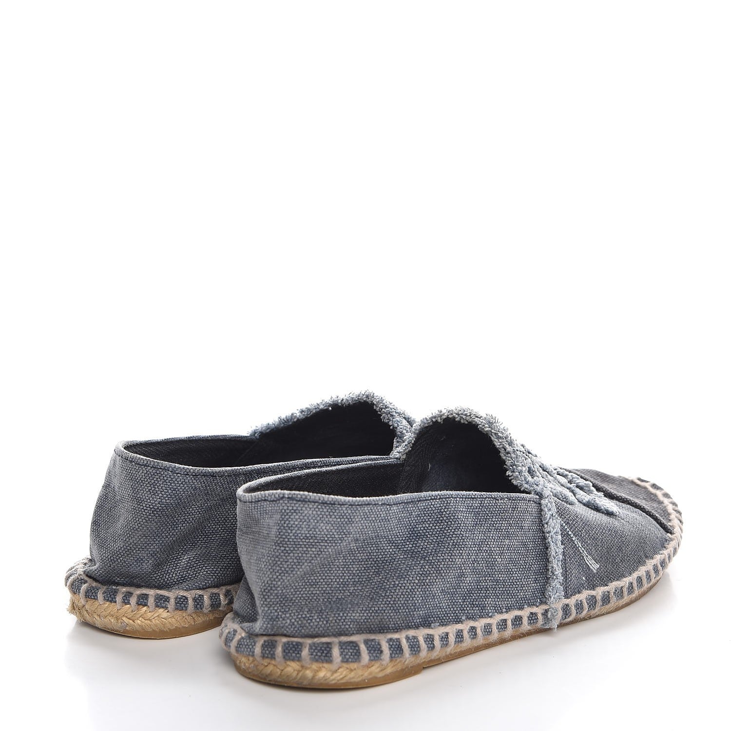 Chanel Linen CC Espadrilles 37 Blue 4 of 10