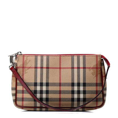Burberry Haymarket Check Pochette Military Red 1 of 4
