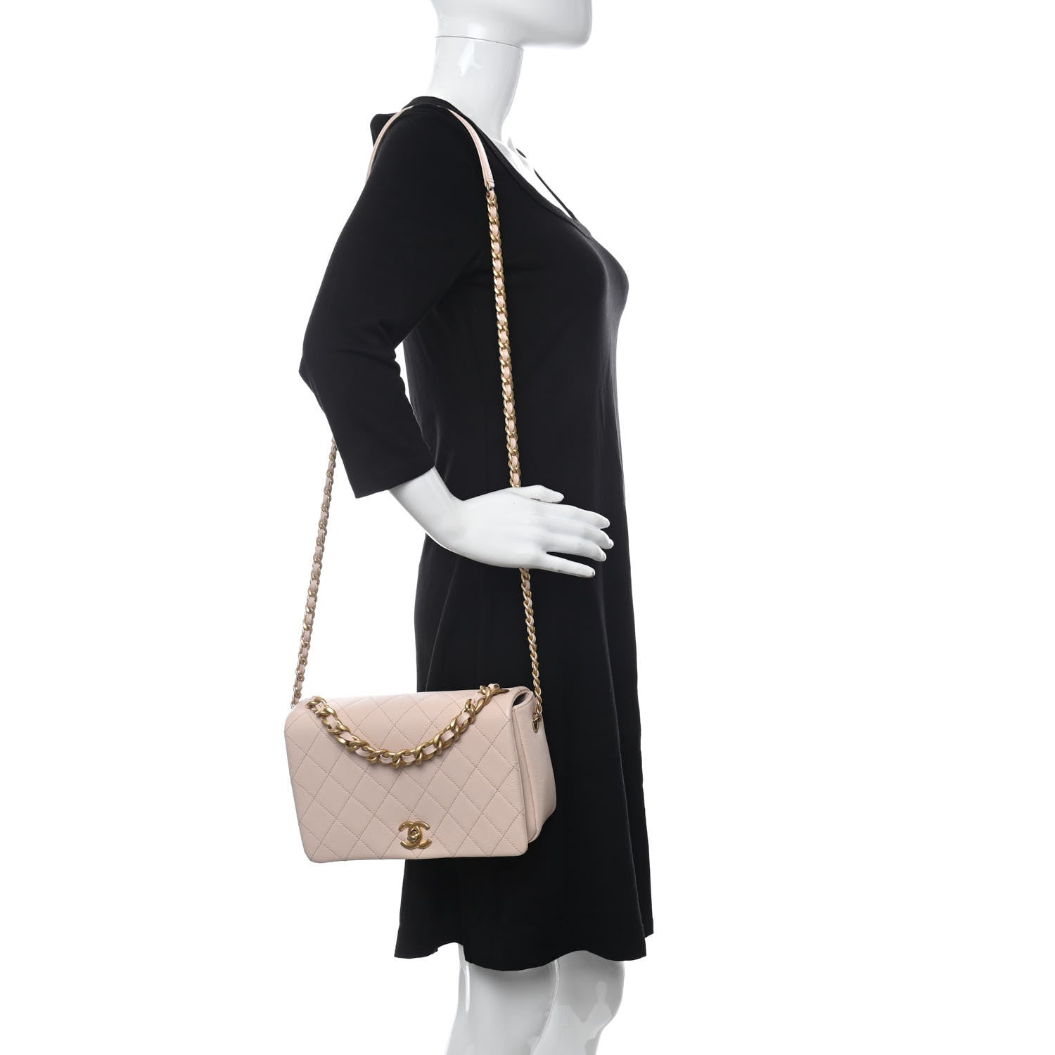 Chanel Shiny Lambskin Quilted Medium Fashion Therapy Flap Bag Lilac 2 of 9