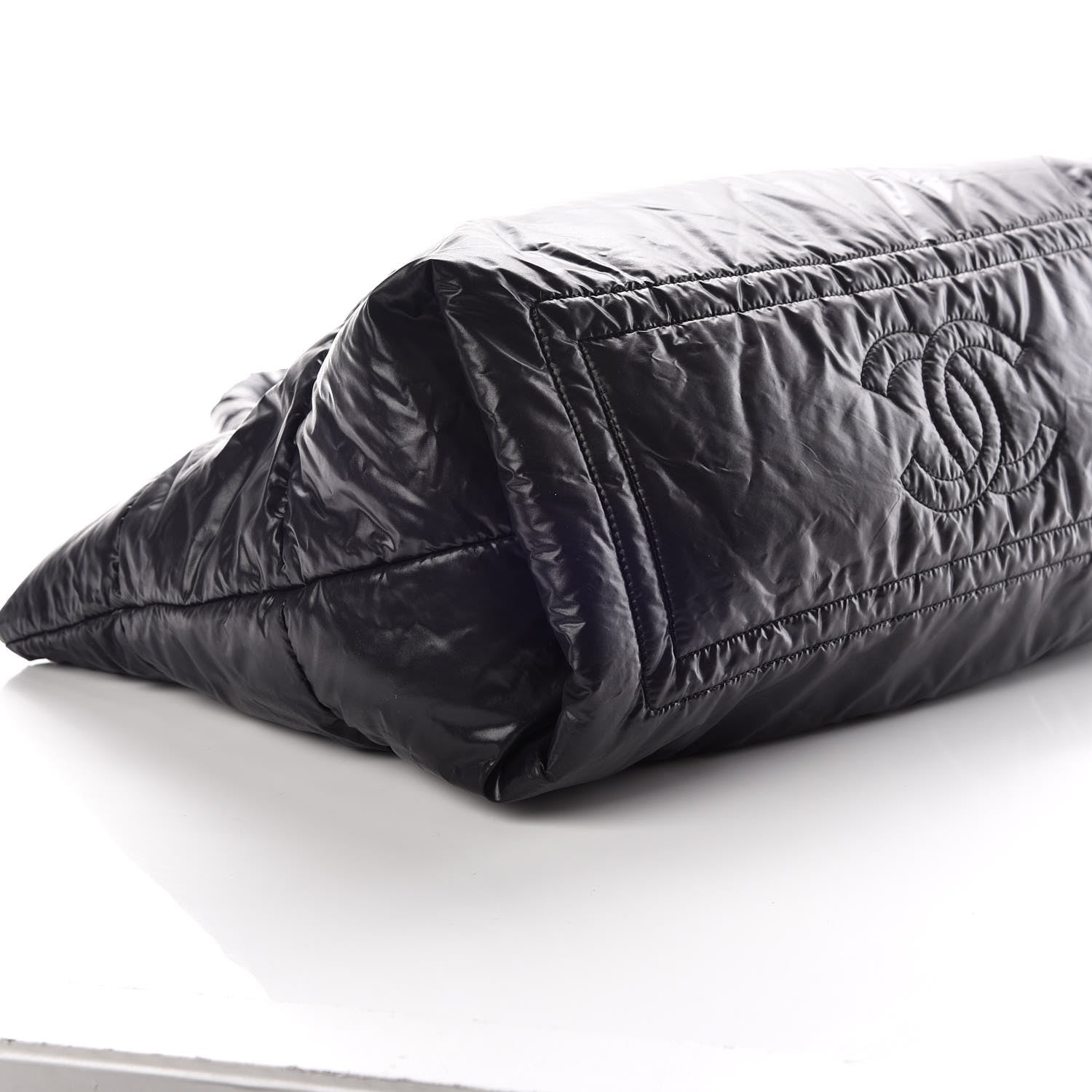 Chanel Nylon Quilted Medium Coco Cocoon Reversible Tote Black 12 of 15