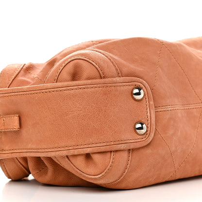 Chanel Calfskin Stitched Bowler Light Brown 7 of 11