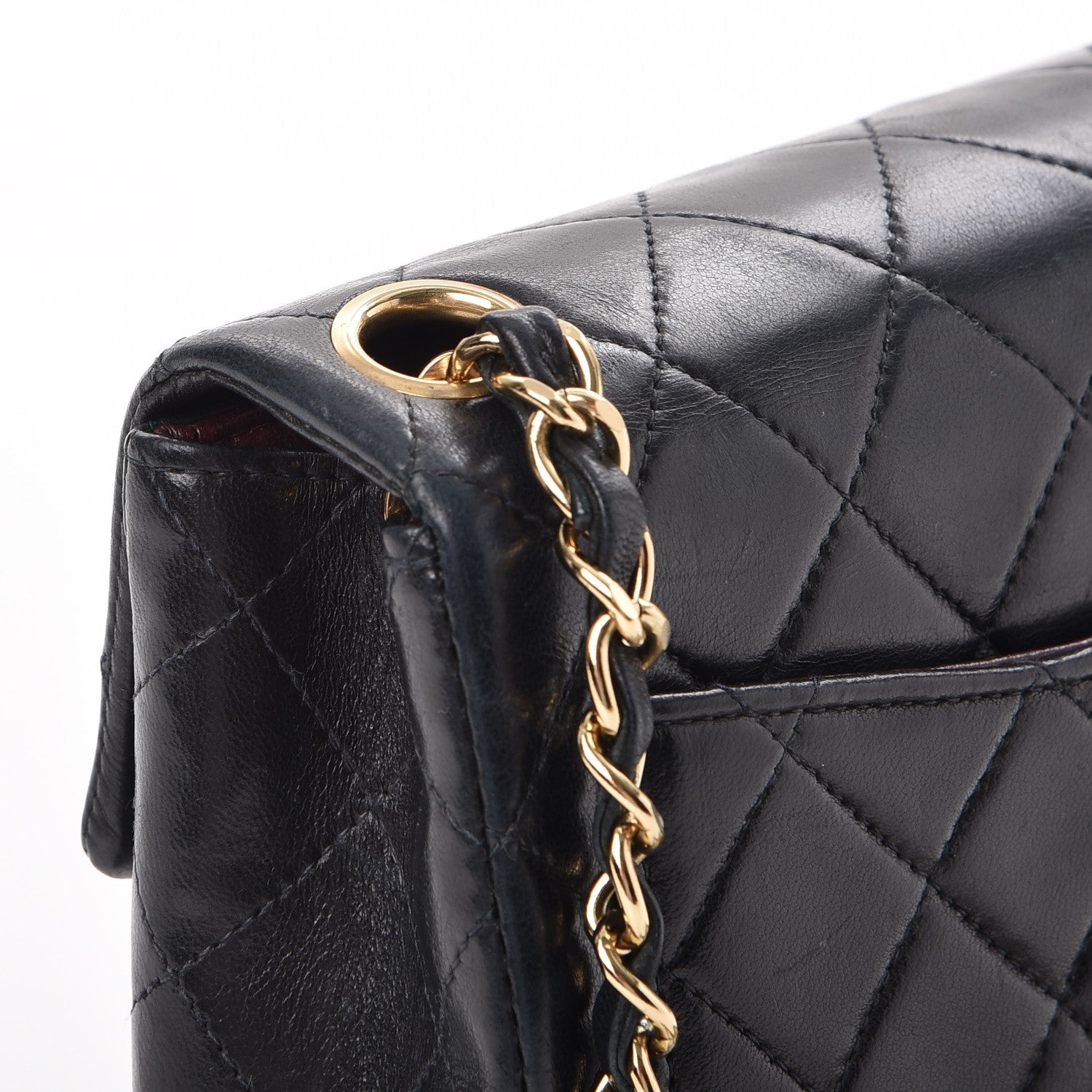Chanel Lambskin Quilted Mini Square Flap Black 9 of 14
