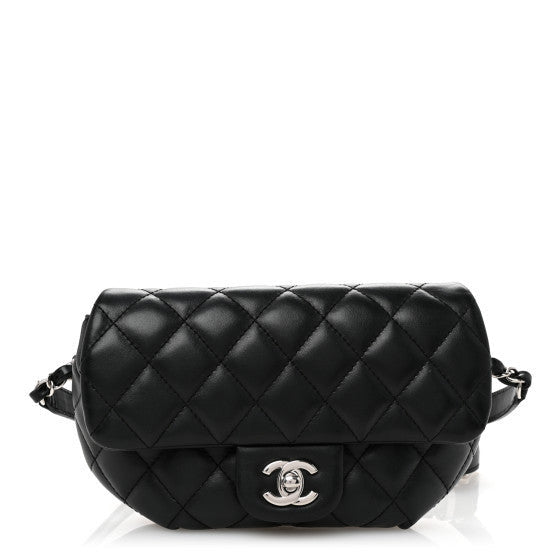 Chanel Calfskin Quilted CC Uniform Flap Belt Bag Black 1 of 7