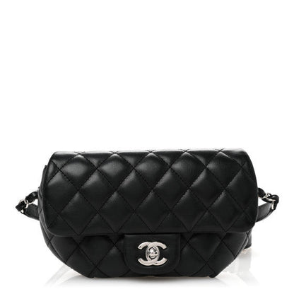 Chanel Calfskin Quilted CC Uniform Flap Belt Bag Black 1 of 7