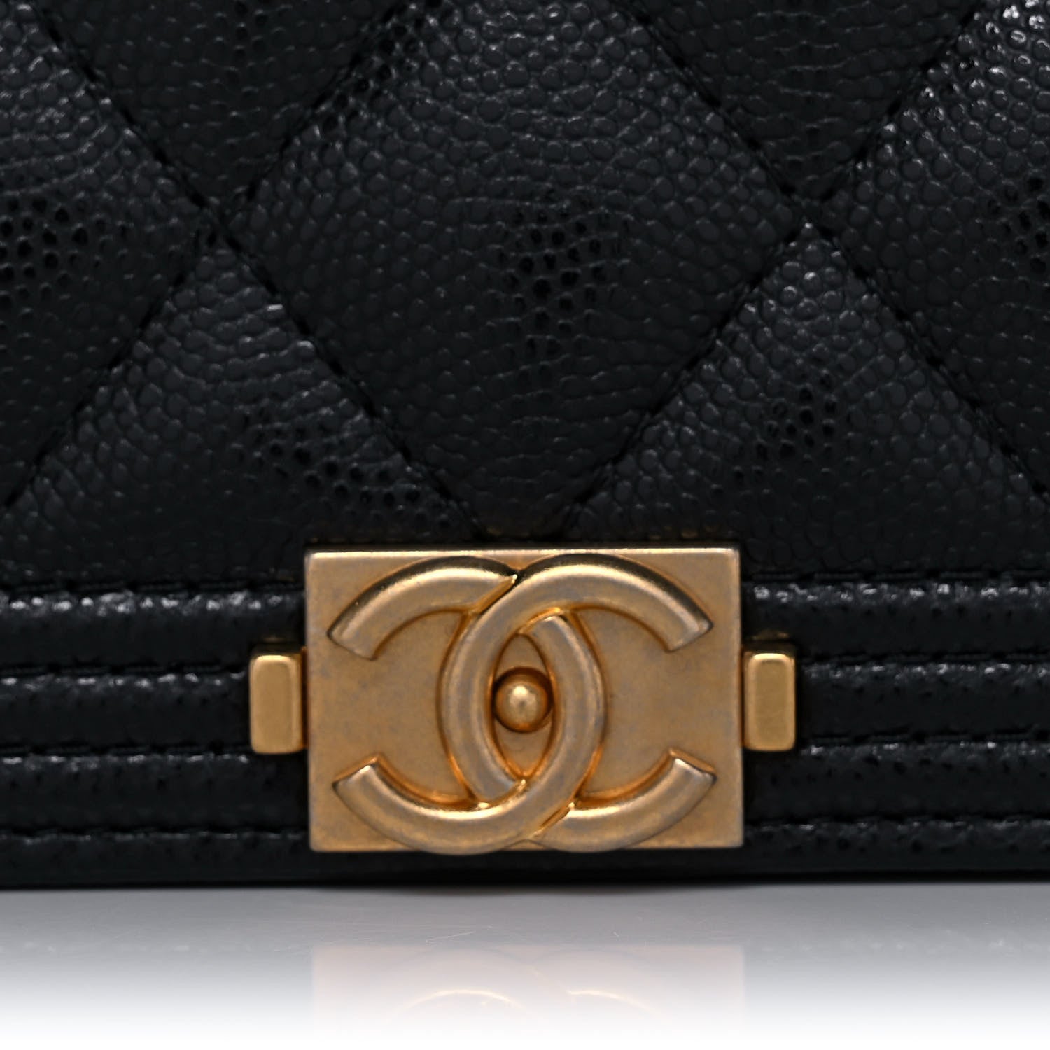 Chanel Caviar Quilted Boy Wallet On Chain WOC Black 11 of 12