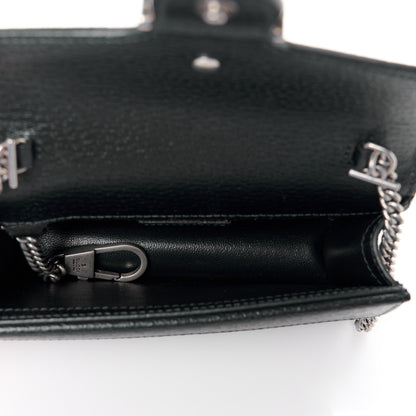 Gucci Jacquard Black Denim GG Monogram Super Mini Dionysus Shoulder Bag Black Ivory 5 of 10