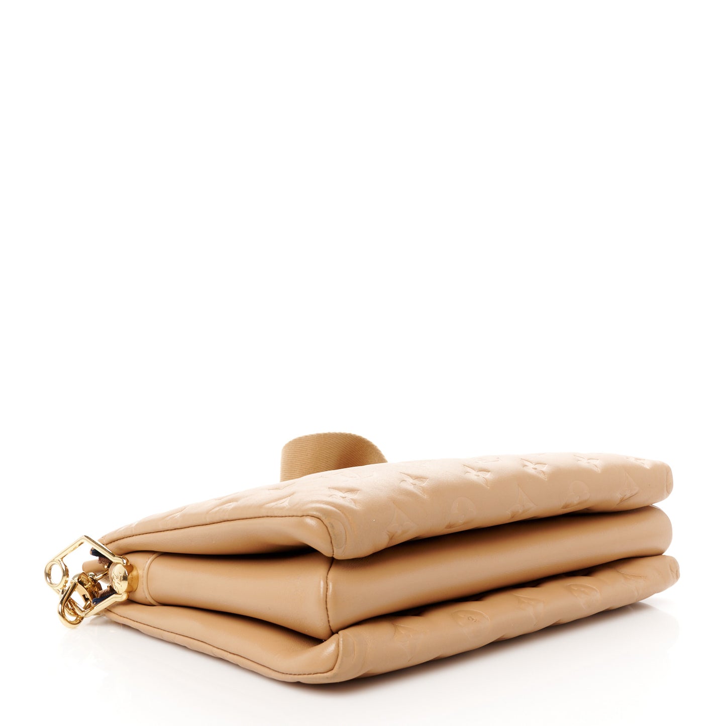 Lambskin Embossed Monogram Coussin PM Camel