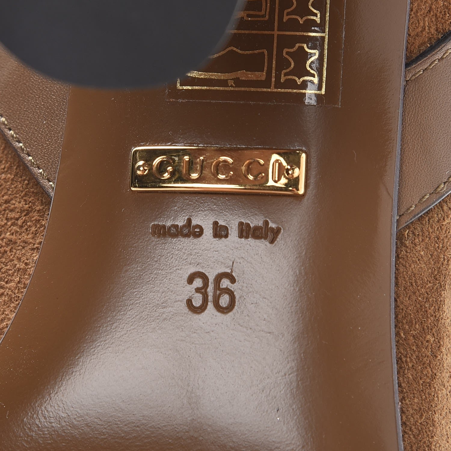 Gucci Suede Abigail Ankle Boots 36 New Marron 7 of 9