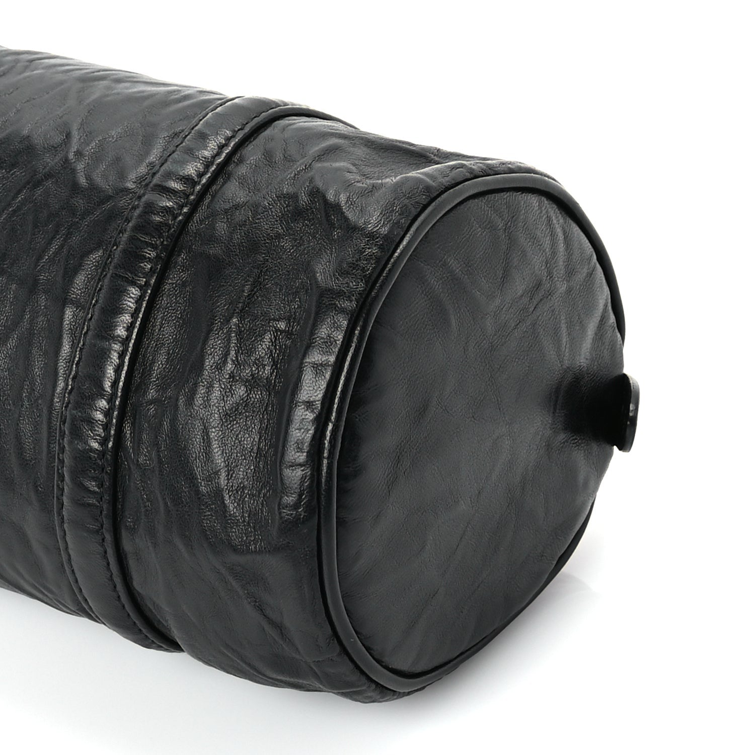 Prada Nappa Antique Re-Edition 2002 Barrel Shoulder Bag  Black 8 of 8