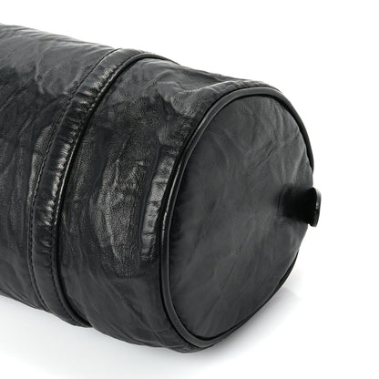 Prada Nappa Antique Re-Edition 2002 Barrel Shoulder Bag  Black 8 of 8