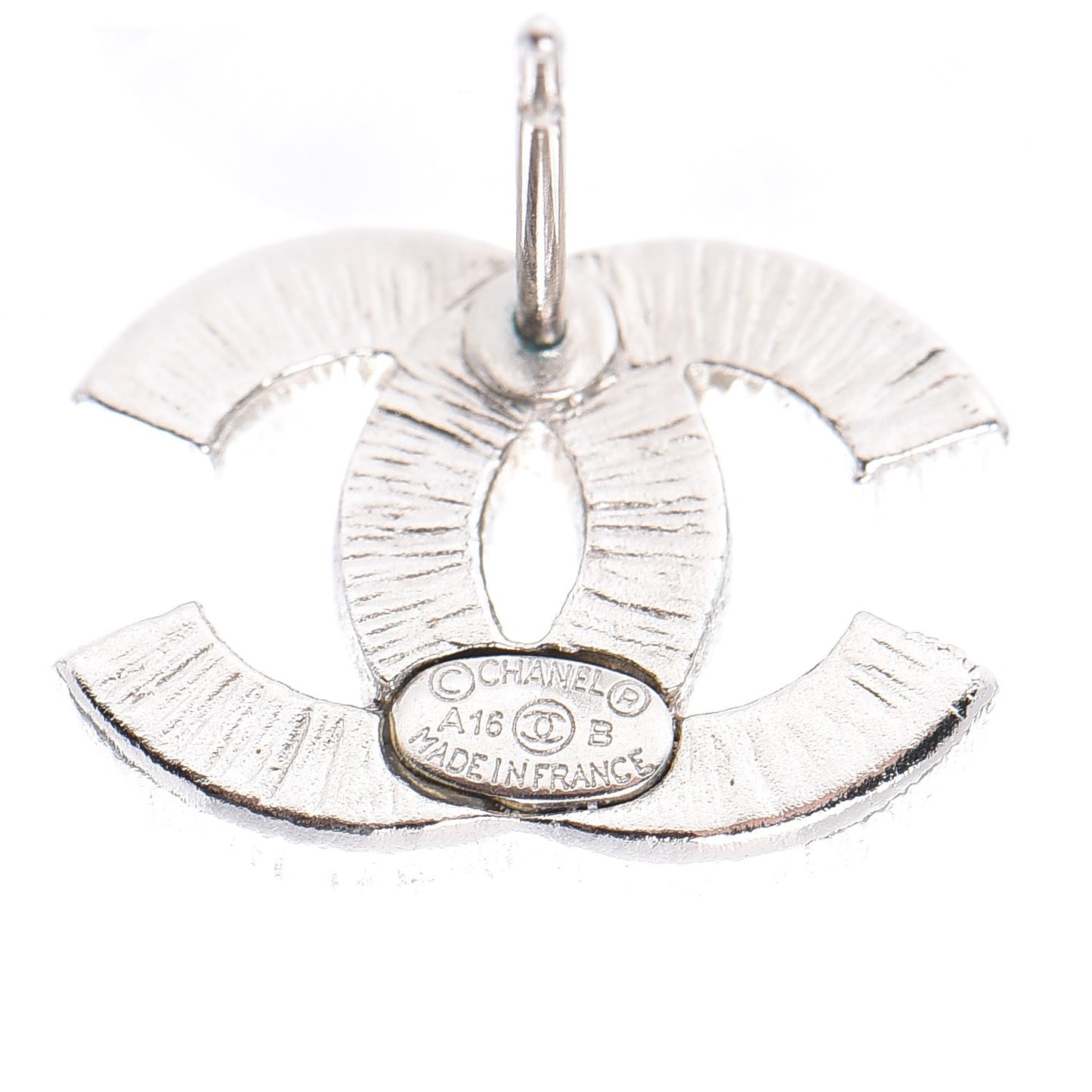 Crystal CC Earrings Silver