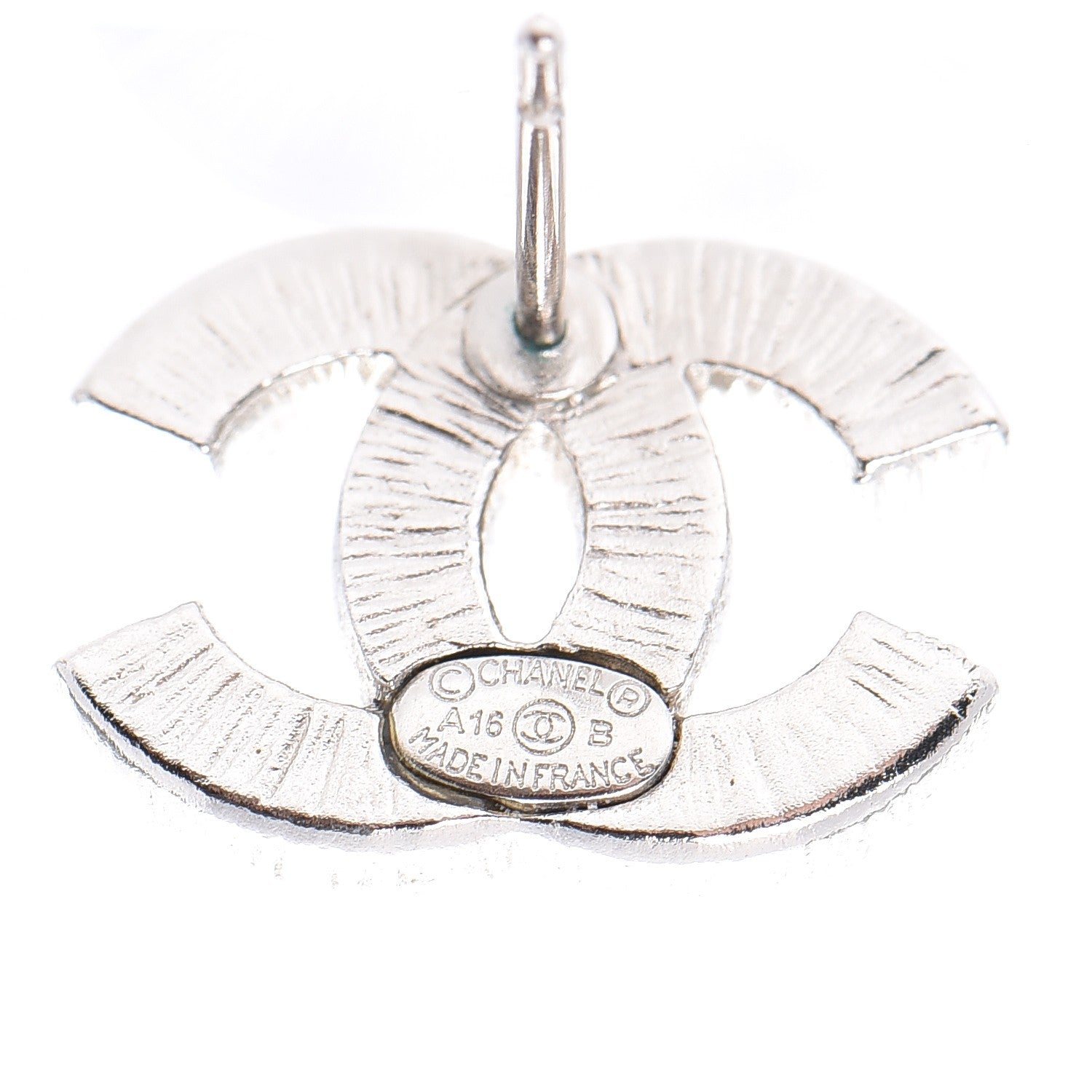 Chanel Crystal CC Earrings Silver 5 of 6