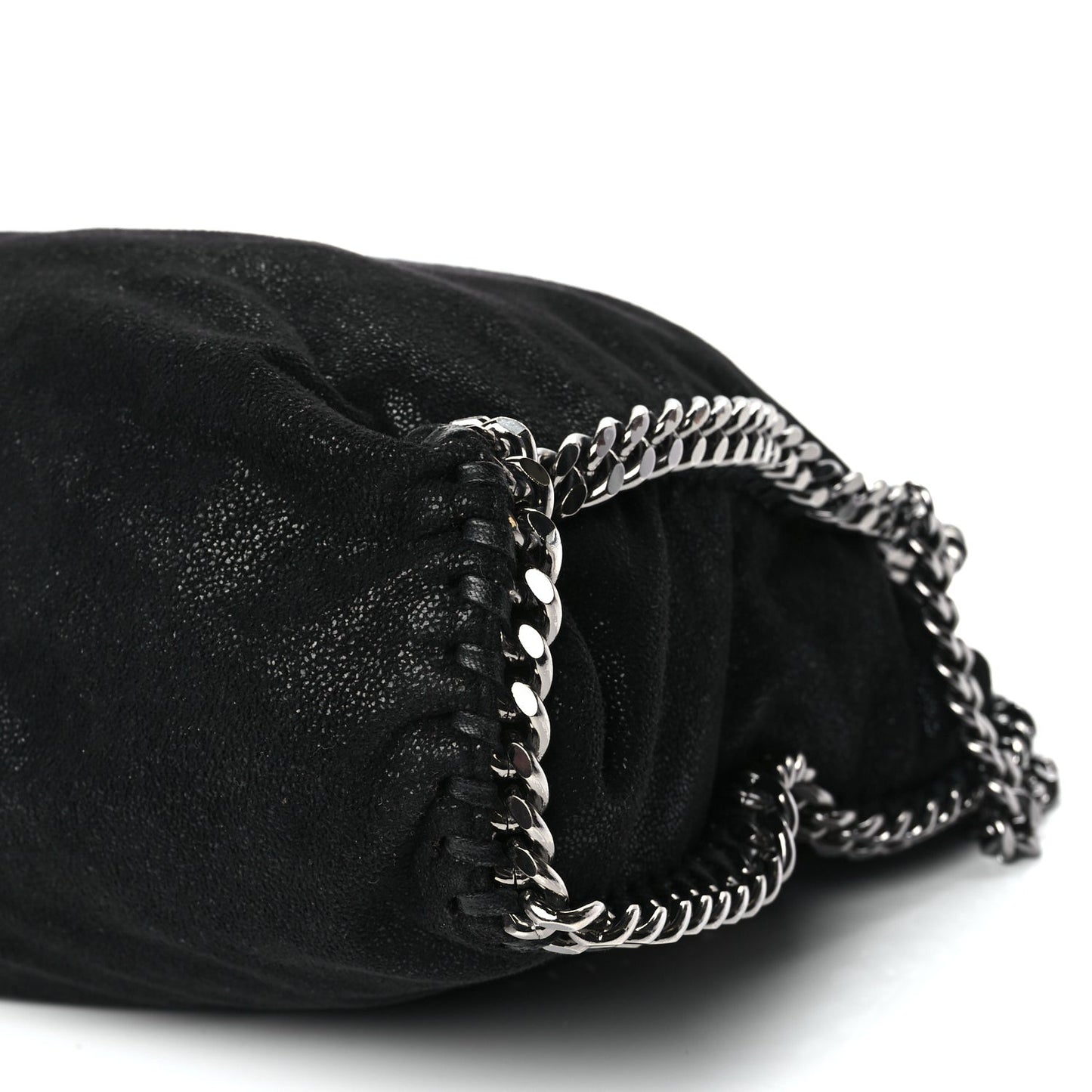 Shaggy Deer Small Falabella Fold Over Tote Black