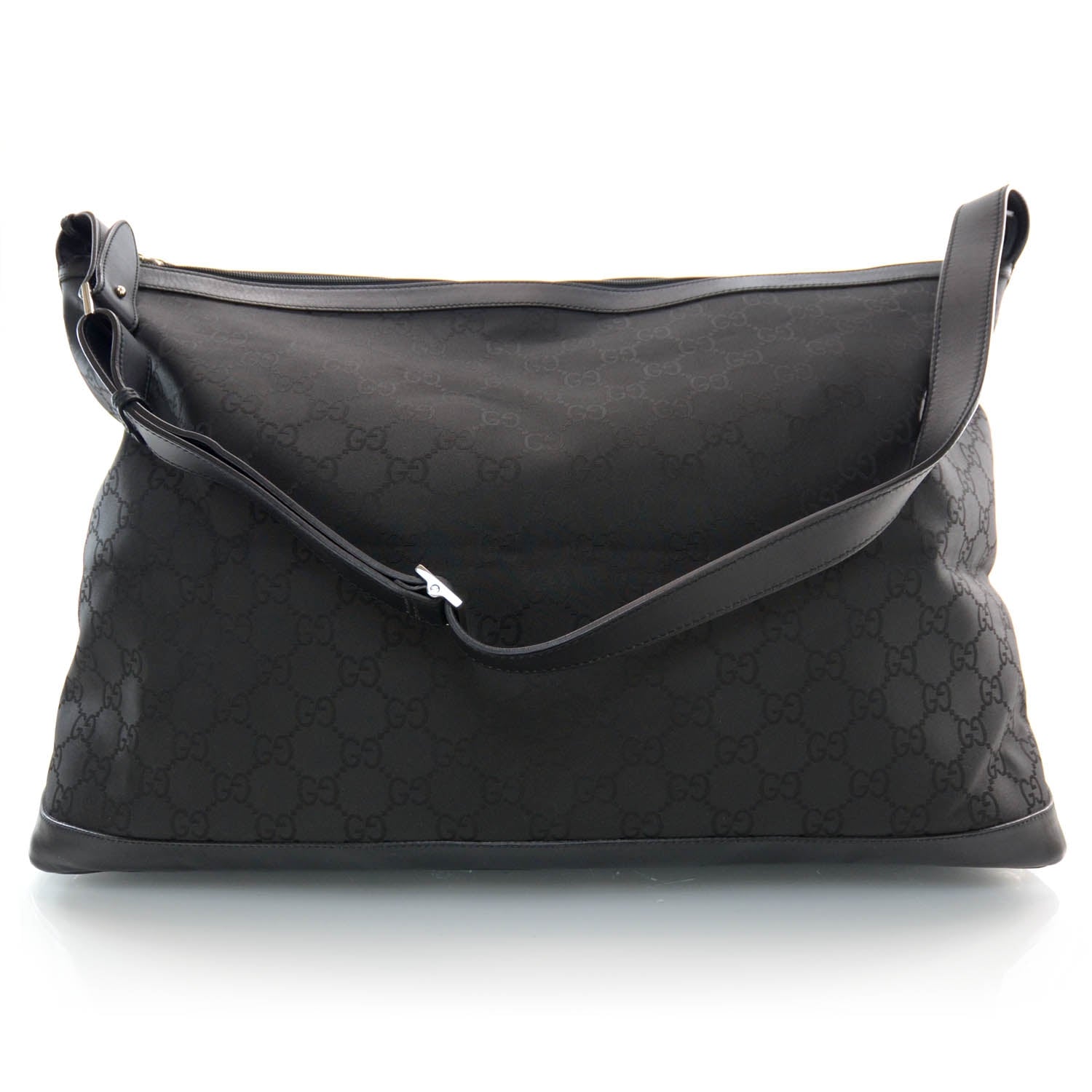 Gucci Nylon Monogram Travel Hobo Black 1 of 8
