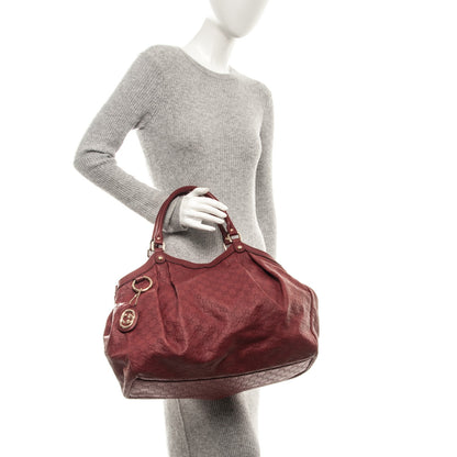 Gucci Guccissima Large Sukey Tote Red 2 of 7