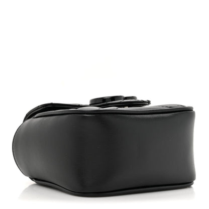 Gucci Calfskin Matelasse Monochrome GG Marmont Chain Mini Belt Bag Black 4 of 7