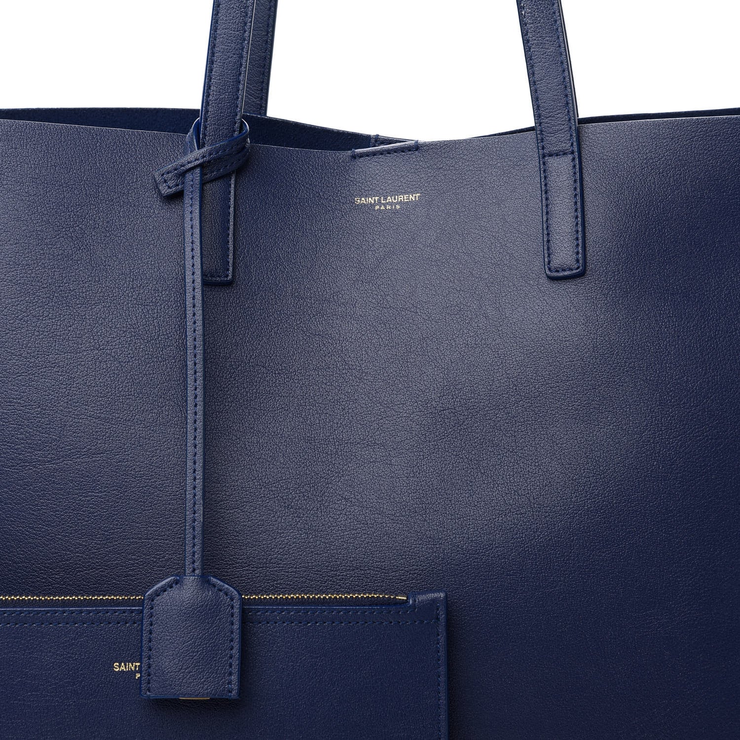 Saint Laurent Calfskin Large Shopping Tote Saphir 9 of 11