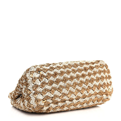 Prada Raffia Crochet Bi-Color Tote Naturale Talco 4 of 12