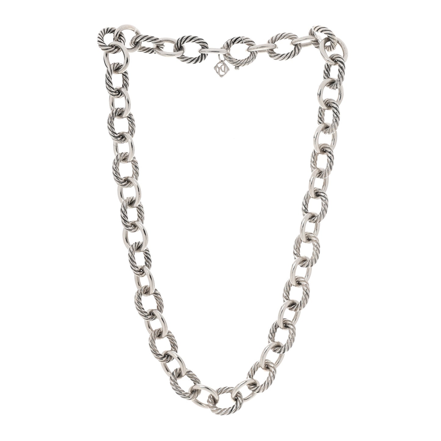 Sterling Silver 12mm Oval Link Necklace