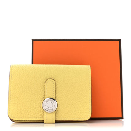 Hermes Togo Dogon Card Case Jaune Poussin 8 of 8