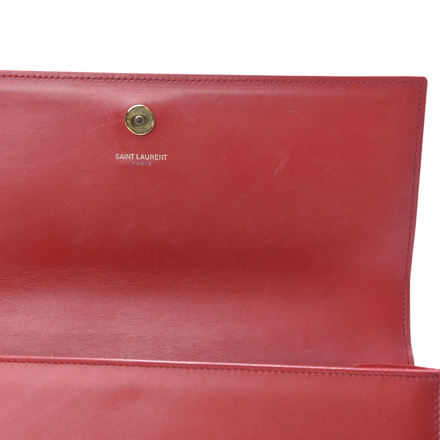 Calfskin Monogram Cassandre Clutch Rouge Orient