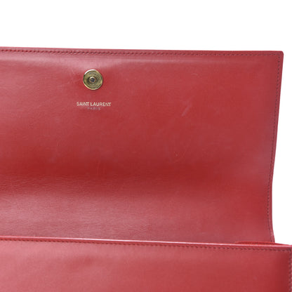 Saint Laurent Calfskin Monogram Cassandre Clutch Rouge Orient 8 of 12