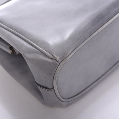 Prada Spazzolato Kisslock Clutch Grigio 11 of 13