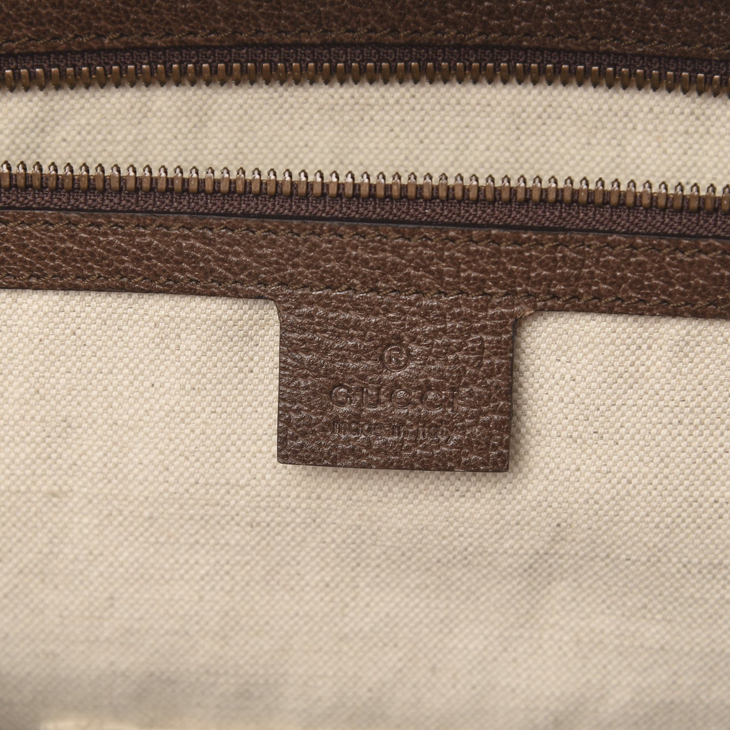 GG Supreme Monogram Rainbow Strap Briefcase Brown