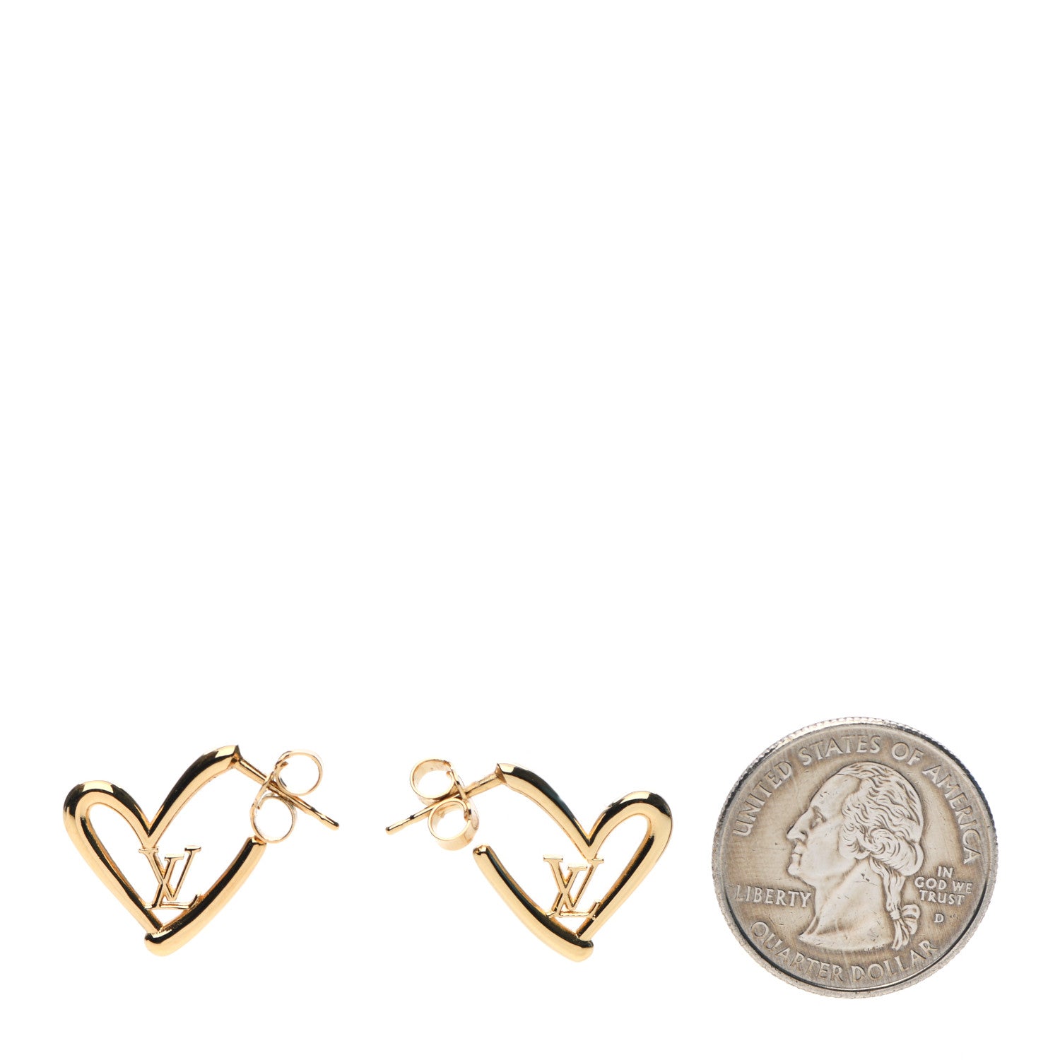 Louis Vuitton Fall In Love Heart Earrings PM Gold 2 of 4