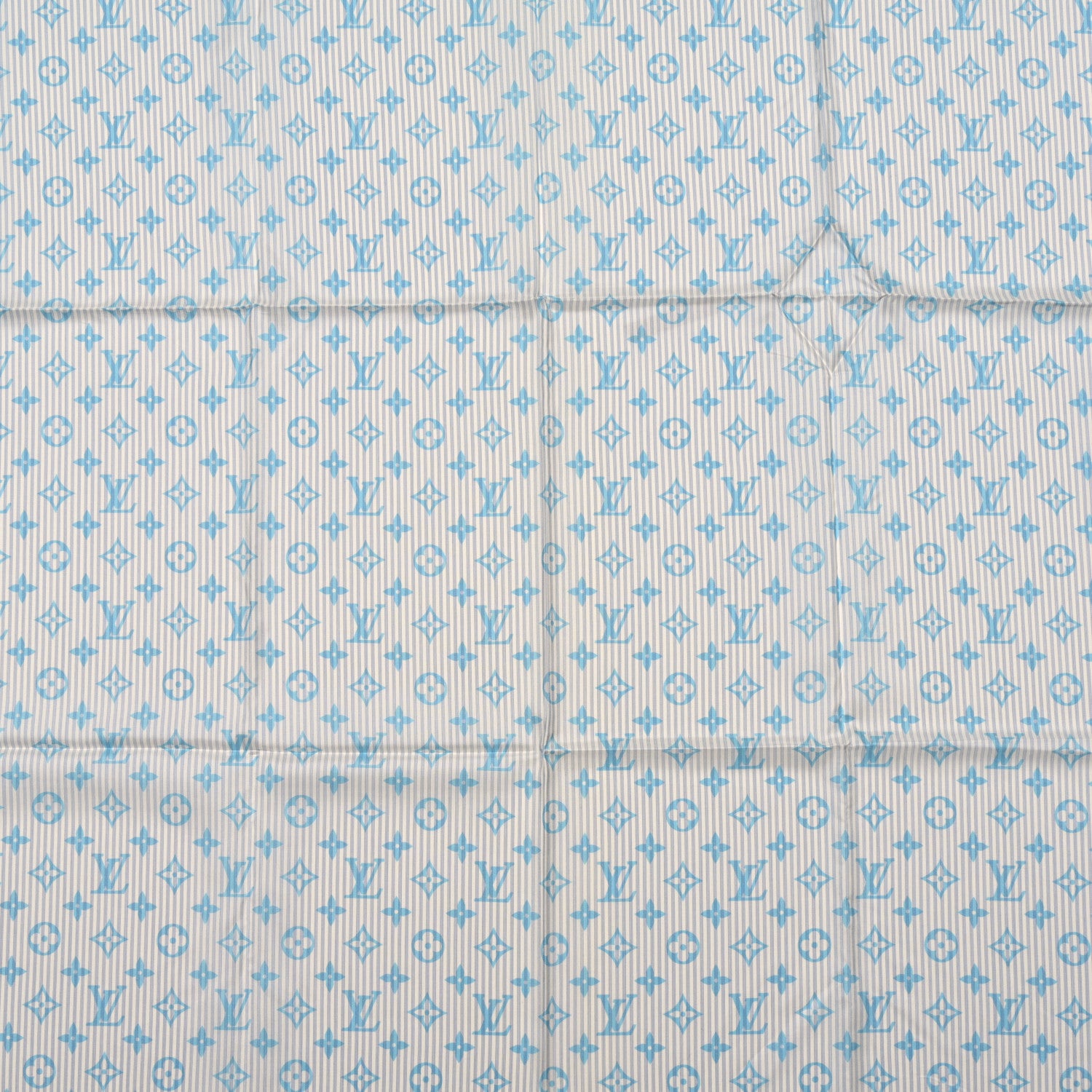 Louis Vuitton Silk Sur Mesure Shawl Blue 2 of 3