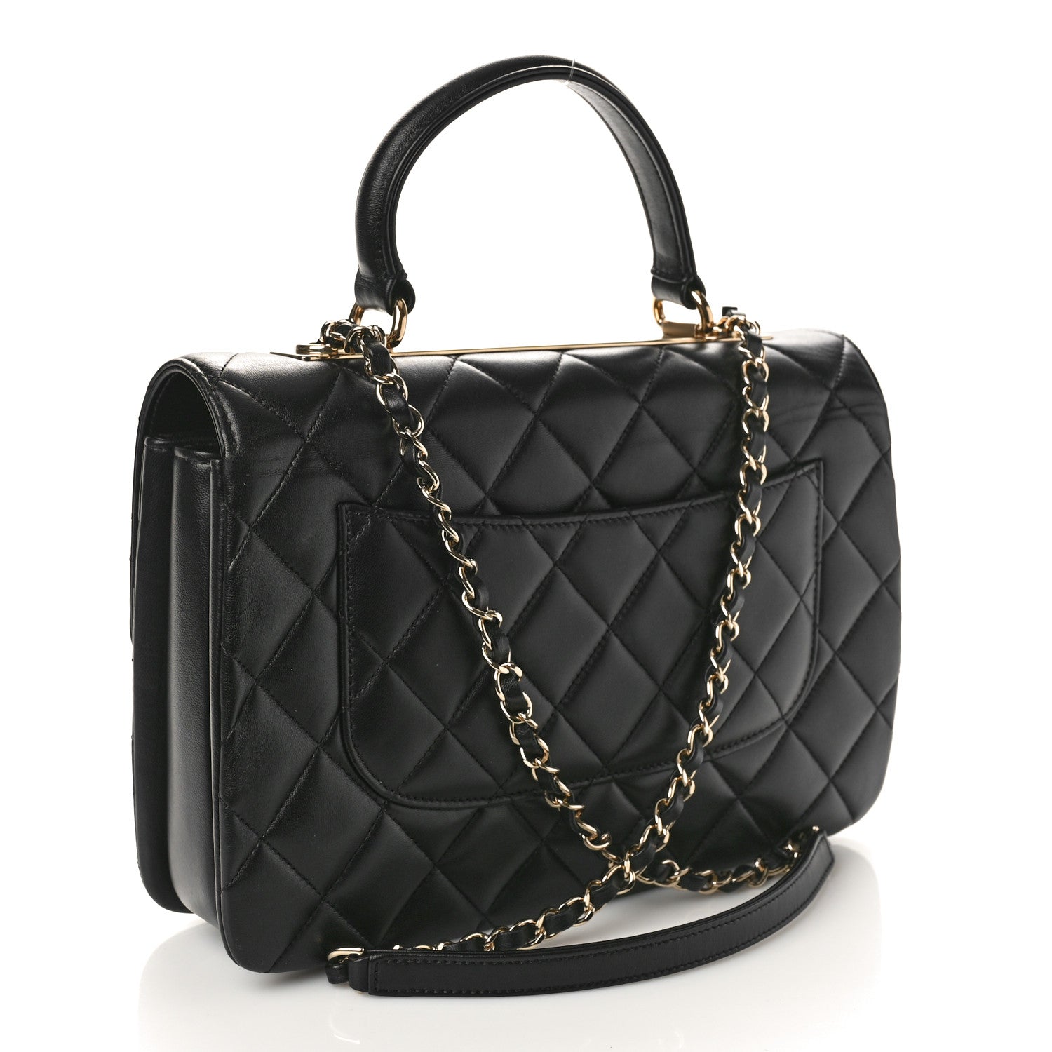 Chanel Lambskin Quilted Medium Trendy CC Flap Dual Handle Bag Black 3 of 10