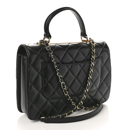 Chanel Lambskin Quilted Medium Trendy CC Flap Dual Handle Bag Black 3 of 10