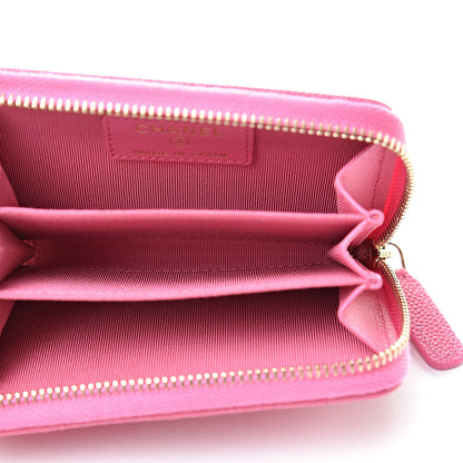 Chanel Caviar Quilted Zip Coin Purse Pink 5 of 8