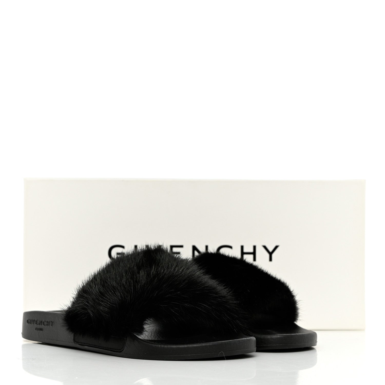 Givenchy Mink Rubber Slide Sandals 39 Black 10 of 10