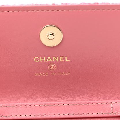 Chanel Tweed Quilted Flap Chain Waist Bag Pink 7 of 13