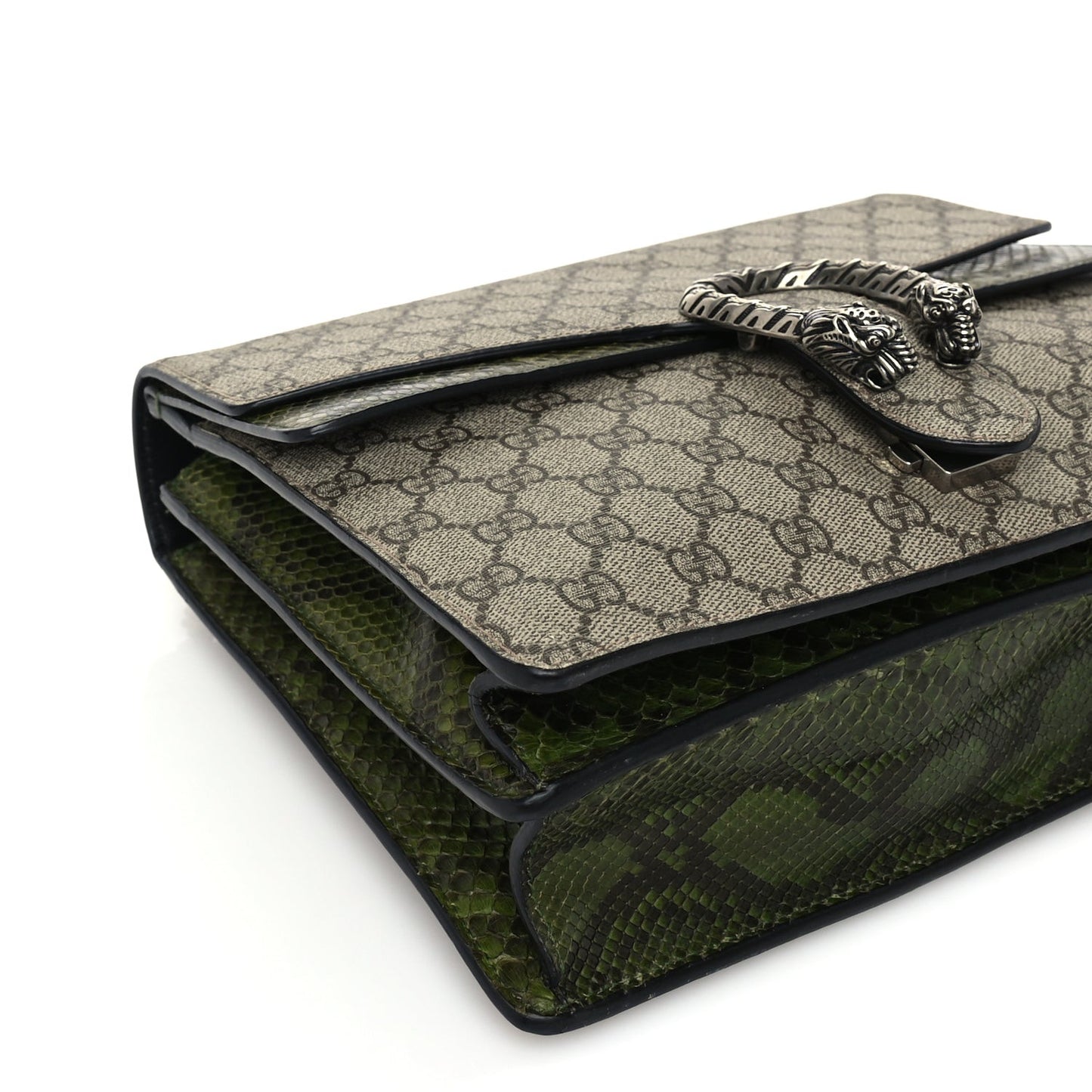GG Supreme Monogram Snakeskin Medium Dionysus Shoulder Bag  Brown