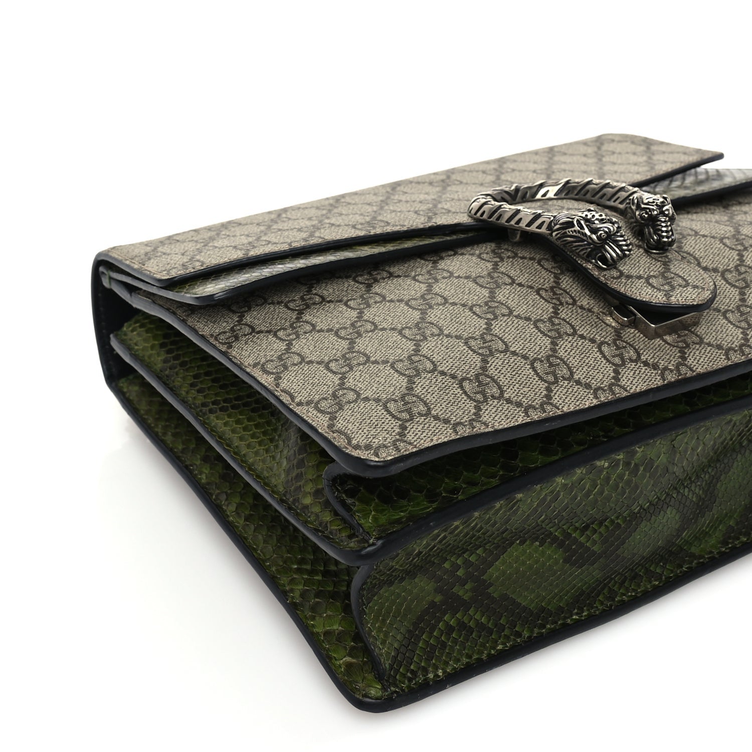 Gucci GG Supreme Monogram Snakeskin Medium Dionysus Shoulder Bag  Brown 7 of 8