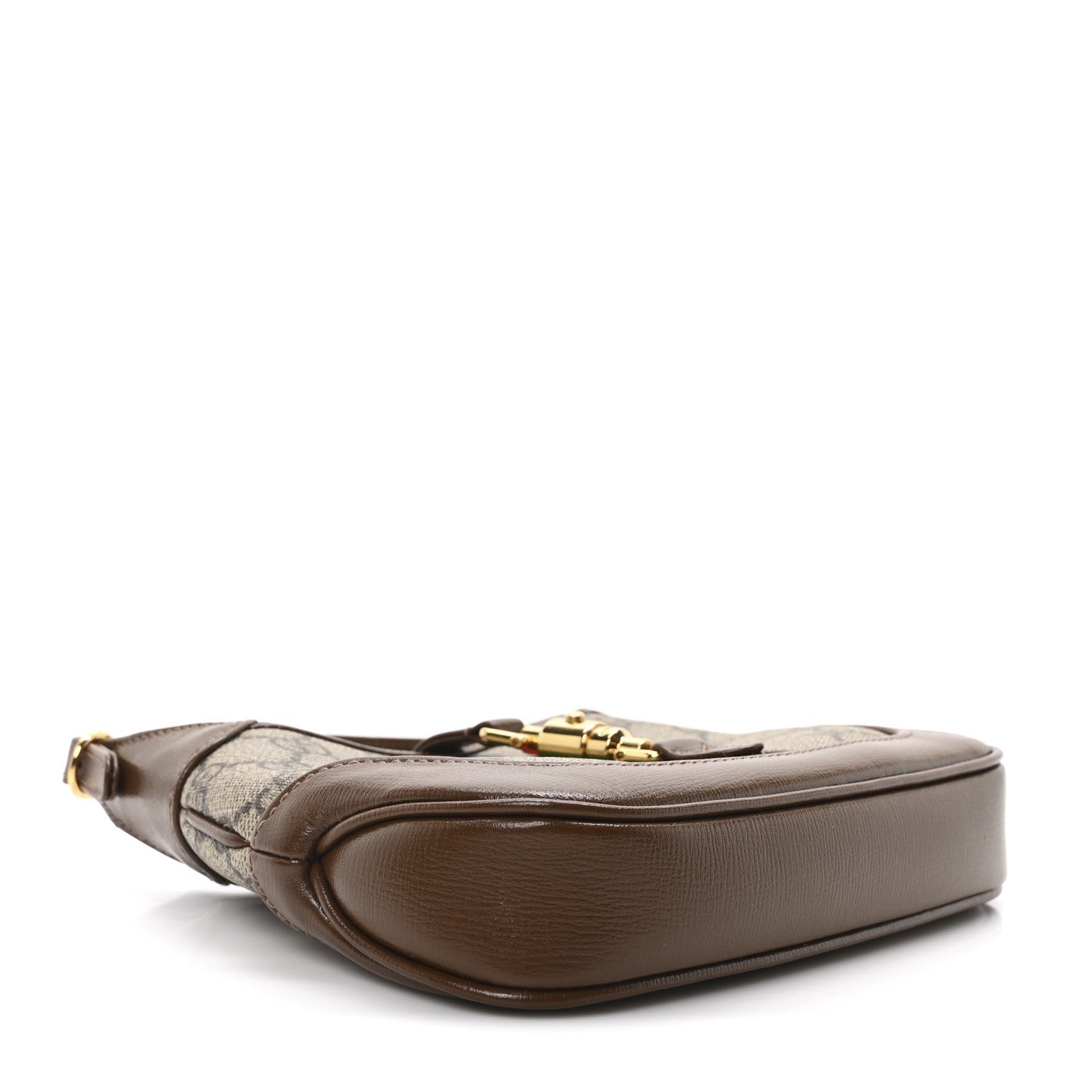Gucci GG Supreme Monogram Azalea Calfskin Web Mini Jackie 1961 Hobo Beige Ebony Brown Sugar 4 of 7