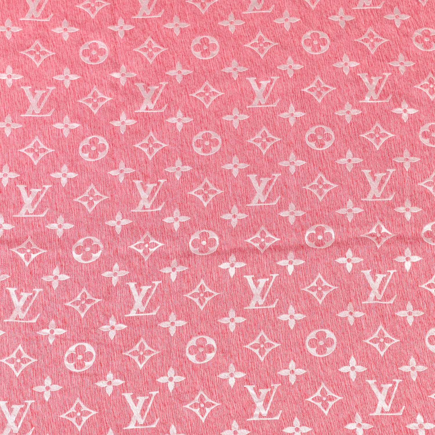 Louis Vuitton Wool Silk Monogram Denim Shawl Rouge 3 of 7