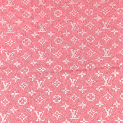 Louis Vuitton Wool Silk Monogram Denim Shawl Rouge 3 of 7